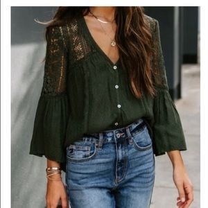 NWT Du Jour Crochet Blouse - VICI